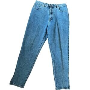 Vintage 80s High Rise Tapered Stonewashed Mom Jeans Size 12 Denim